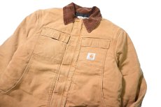 画像3: 90-00s Used Carhartt Duck Quilt Lined Traditional Coat Brown (3)