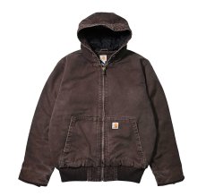 画像1: Used Carhartt Duck Insulated Active Jacket Dark Brown (1)