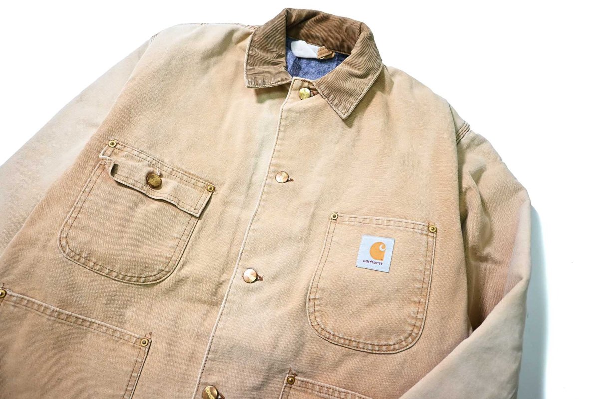 画像3: 80s Used Carhartt Blanket Lined Duck Michigan Chore Coat 6BLC made in USA (3)