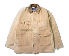 画像1: 80s Used Carhartt Blanket Lined Duck Michigan Chore Coat 6BLC made in USA (1)