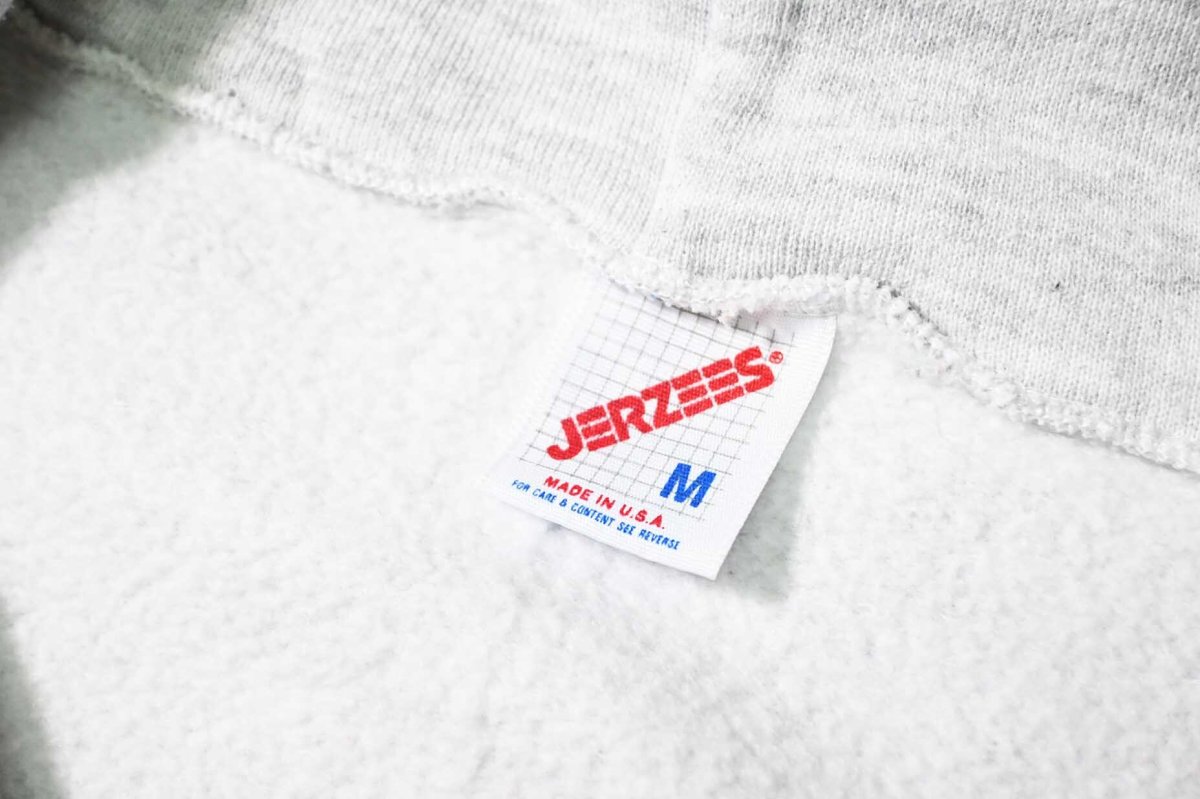 画像4: 80s-90s Used Jerzees Blank Zip Sweat Hoodie Ash made in USA (4)