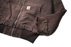 画像4: Used Carhartt Duck Insulated Active Jacket Dark Brown (4)