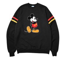 画像1: 80s Used Disney Raglan Sleeve Felt Print Sweat Shirt made in USA (1)
