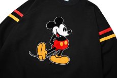 画像2: 80s Used Disney Raglan Sleeve Felt Print Sweat Shirt made in USA (2)