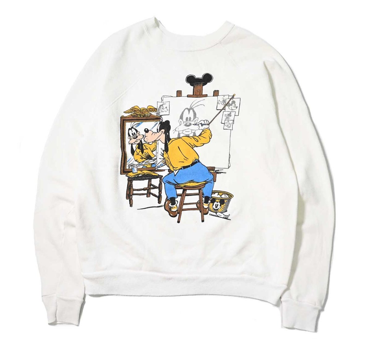 画像1: 80s Used Disney Raglan Sleeve Sweat Shirt made in USA (1)