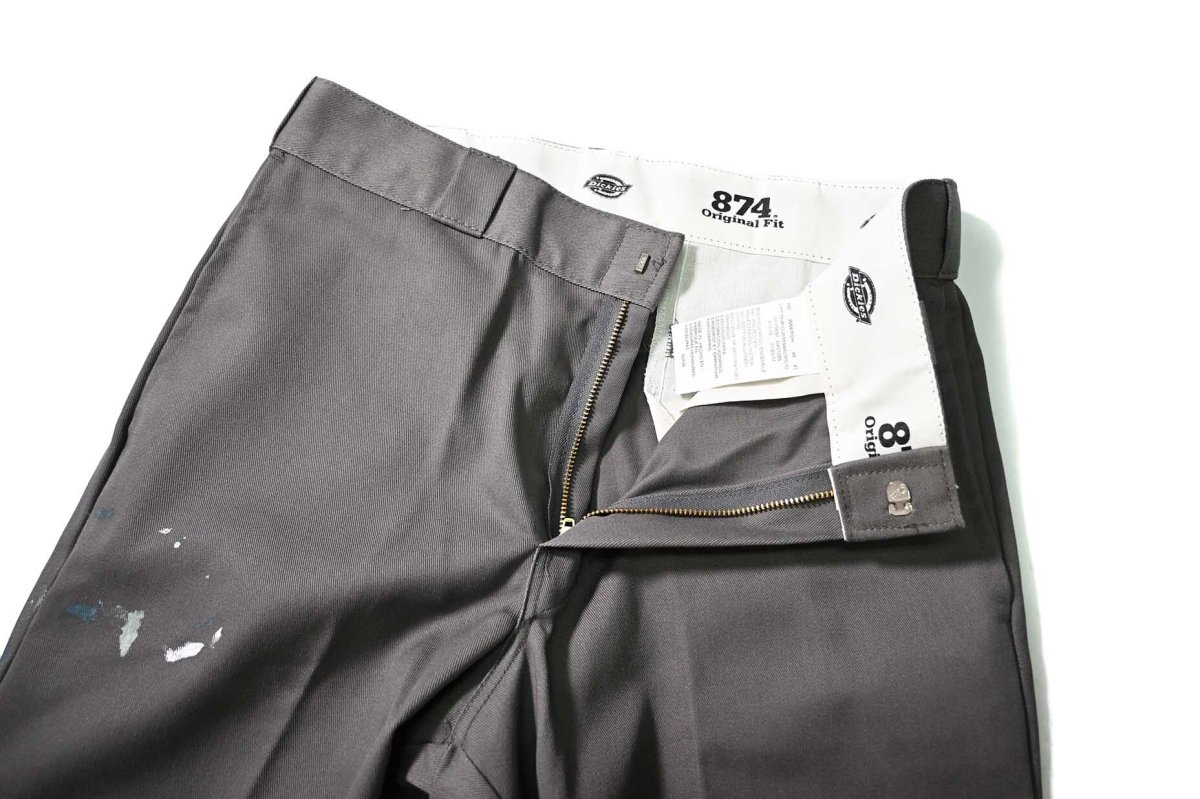 画像5: Used Dickies 874 Painted Work Pants Gravel Grey (5)