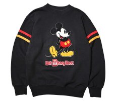 画像1: 80s Used Disney Felt Print Sweat Shirt made in USA (1)