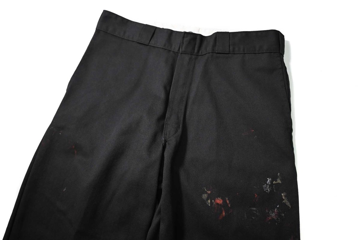 画像2: Used Dickies 874 Painted Work Pants Black (2)