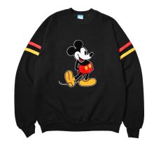 画像1: 80s Used Disney Raglan Sleeve Felt Print Sweat Shirt made in USA (1)