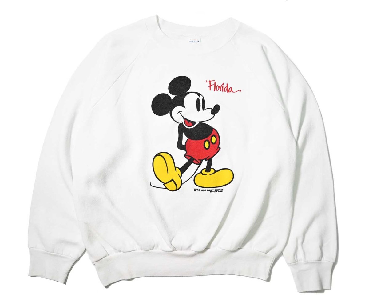 画像1: 80-90s Used Disney Raglan Sleeve Sweat Shirt made in USA (1)