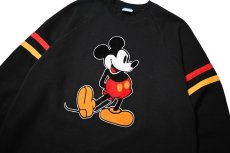 画像2: 80s Used Disney Raglan Sleeve Felt Print Sweat Shirt made in USA (2)