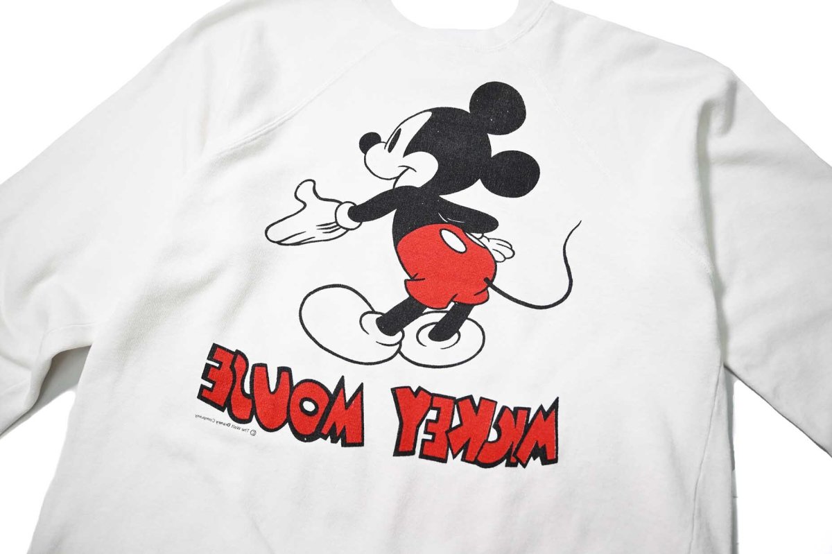 画像5: 80-90s Used Disney Raglan Sleeve Sweat Shirt 両面プリント (5)