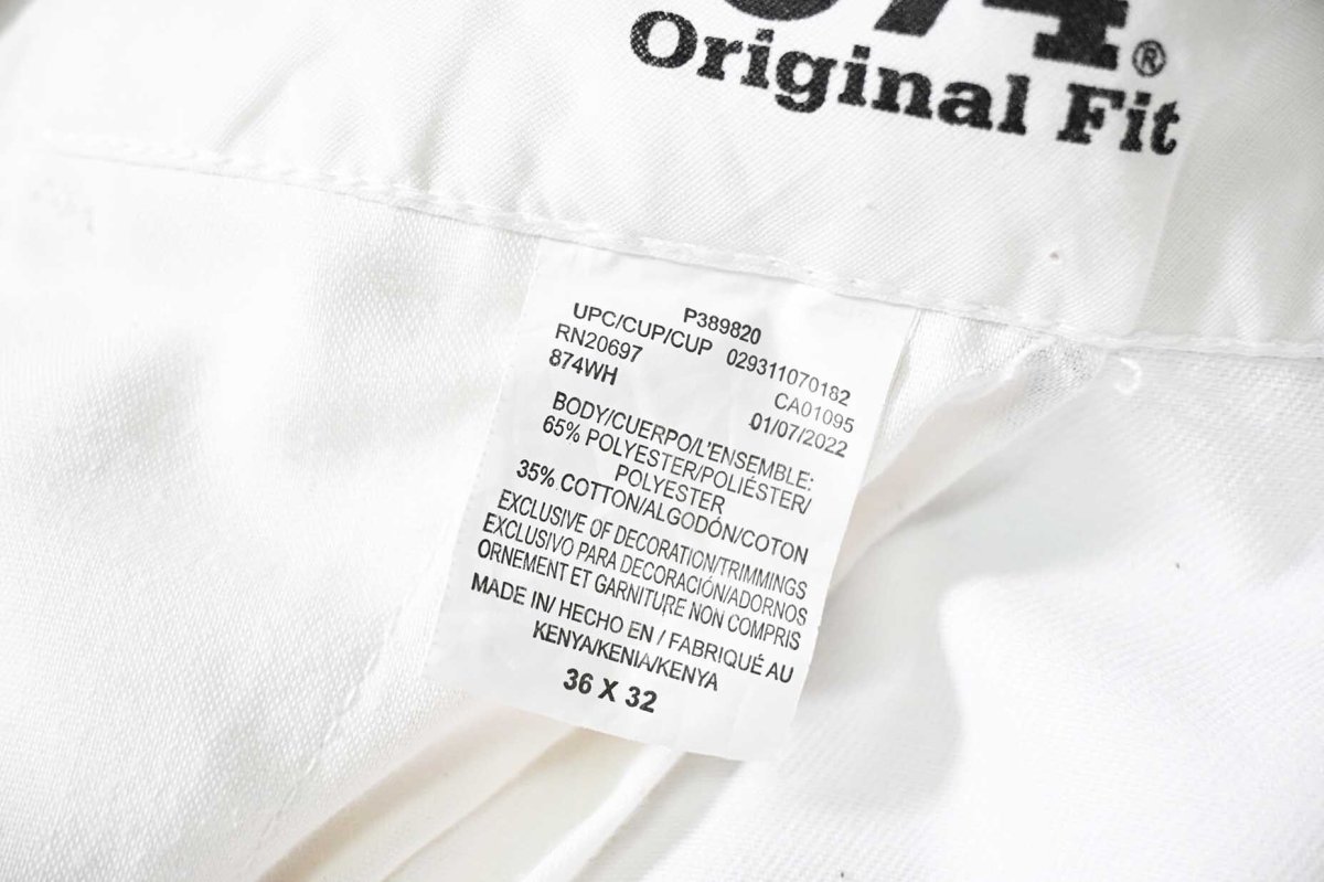 画像6: Used Dickies 874 Painted Work Pants White (6)
