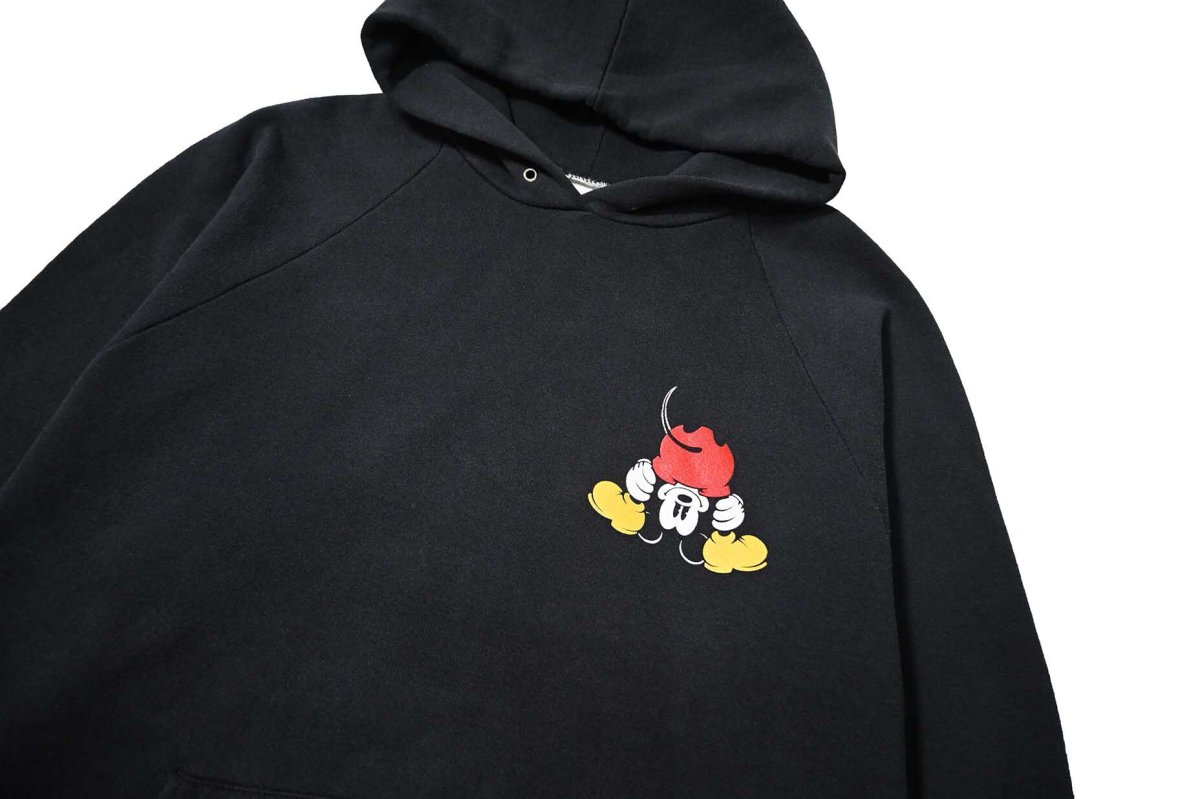 画像2: 90s Used Disney Raglan Sleeve Sweat Hoodie 両面プリント (2)