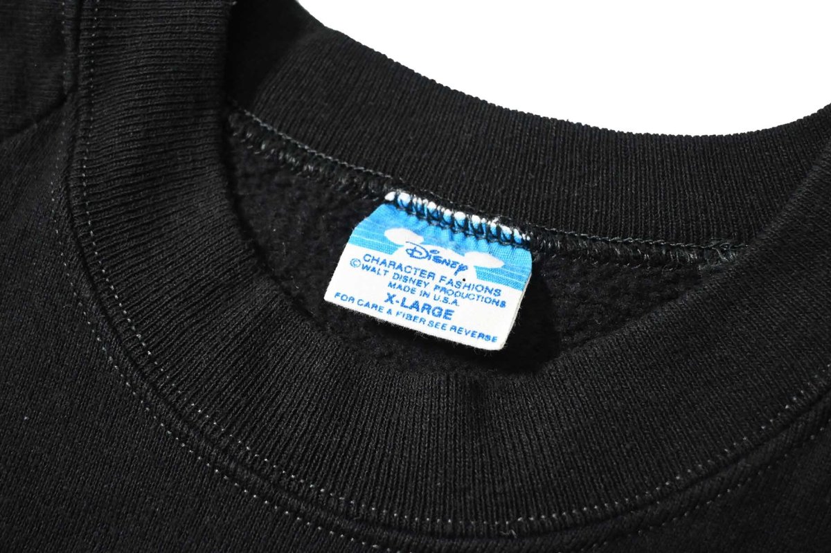 画像4: 80s Used Disney Raglan Sleeve Felt Print Sweat Shirt made in USA (4)
