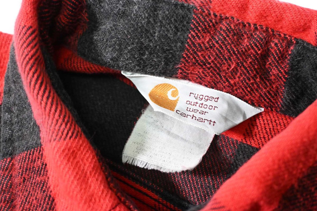画像4: 80-90s Used Carhartt Heavy Flannel Shirt made in USA (4)