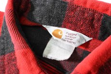 画像4: 80-90s Used Carhartt Heavy Flannel Shirt made in USA (4)