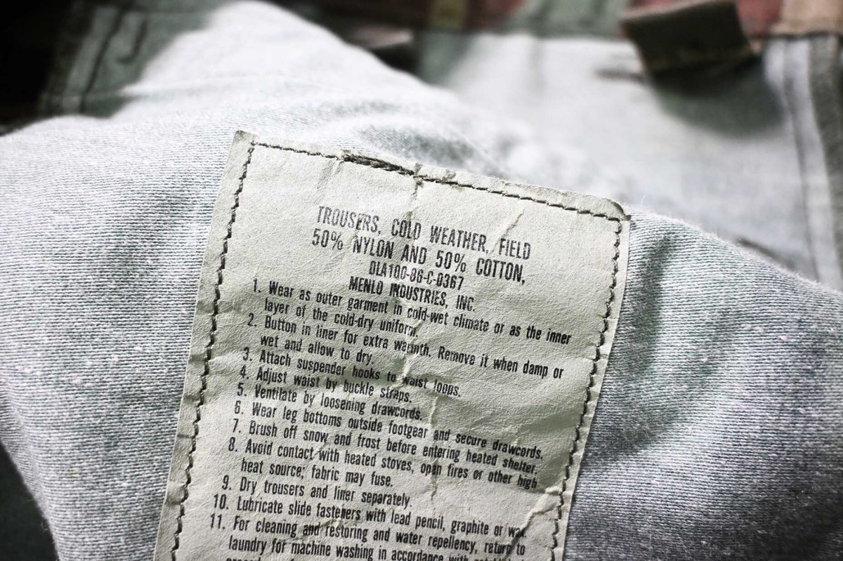 画像7: 86' Used Us Army M-65 Field Pants Woodland Camo (7)