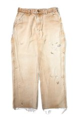 画像1: 17' Used Carhartt Duck Carpenter Pants Brown カーハート (1)