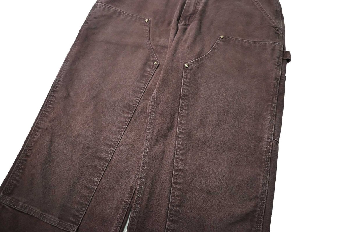 画像4: 23' Used Carhartt Duck Double Knee Carpenter Pants Dark Brown カーハート (4)