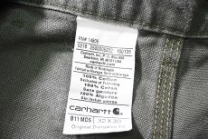 画像7: 16' Used Carhartt Duck Carpenter Pants Moss カーハート (7)