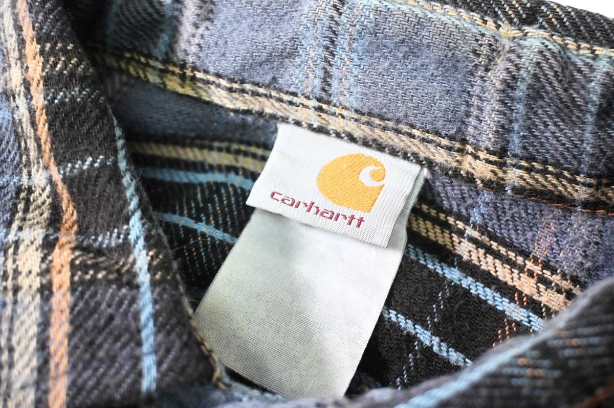画像4: 90s Used Carhartt Heavy Flannel Shirt (4)
