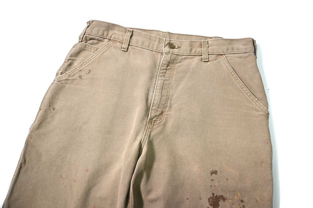 画像2: 12' Used Carhartt Duck Carpenter Pants Canyon Brown カーハート (2)