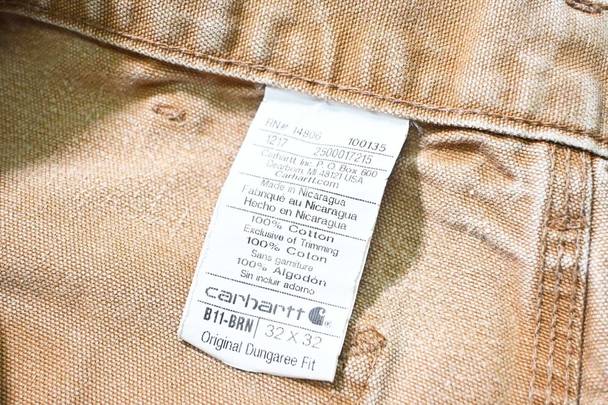 画像6: 17' Used Carhartt Duck Carpenter Pants Brown カーハート (6)