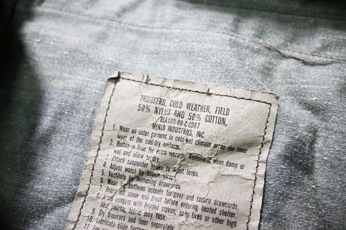 画像7: 86' Used Us Army M-65 Field Pants Woodland Camo (7)