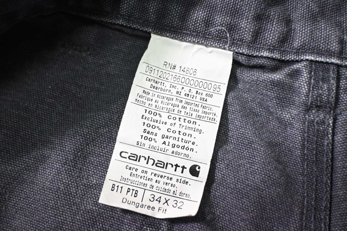 画像6: 11' Used Carhartt Duck Carpenter Pants Petrol Blue カーハート (6)