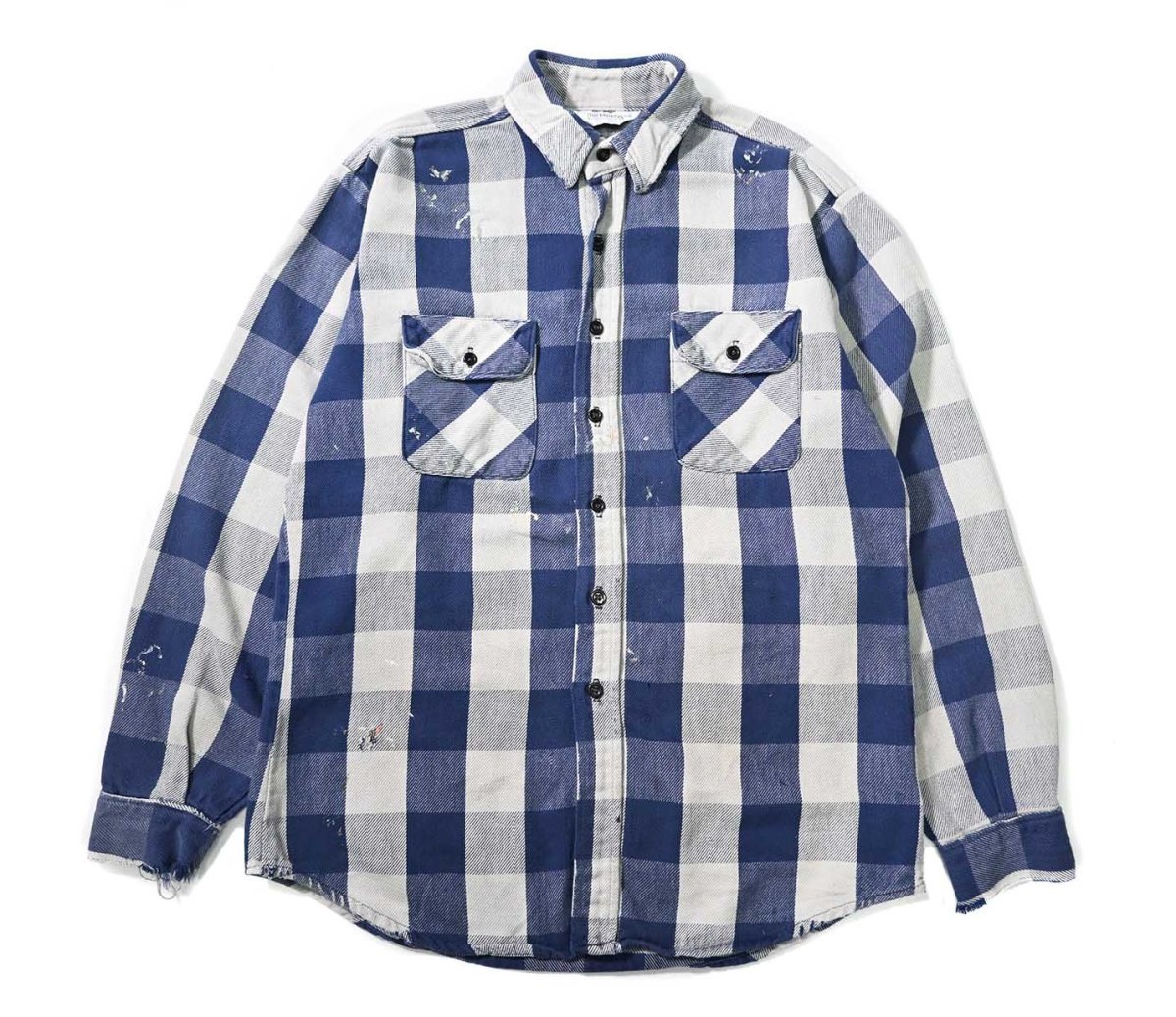 画像1: 80-90s Used Five Brother Heavy Flannel Shirt made in USA (1)
