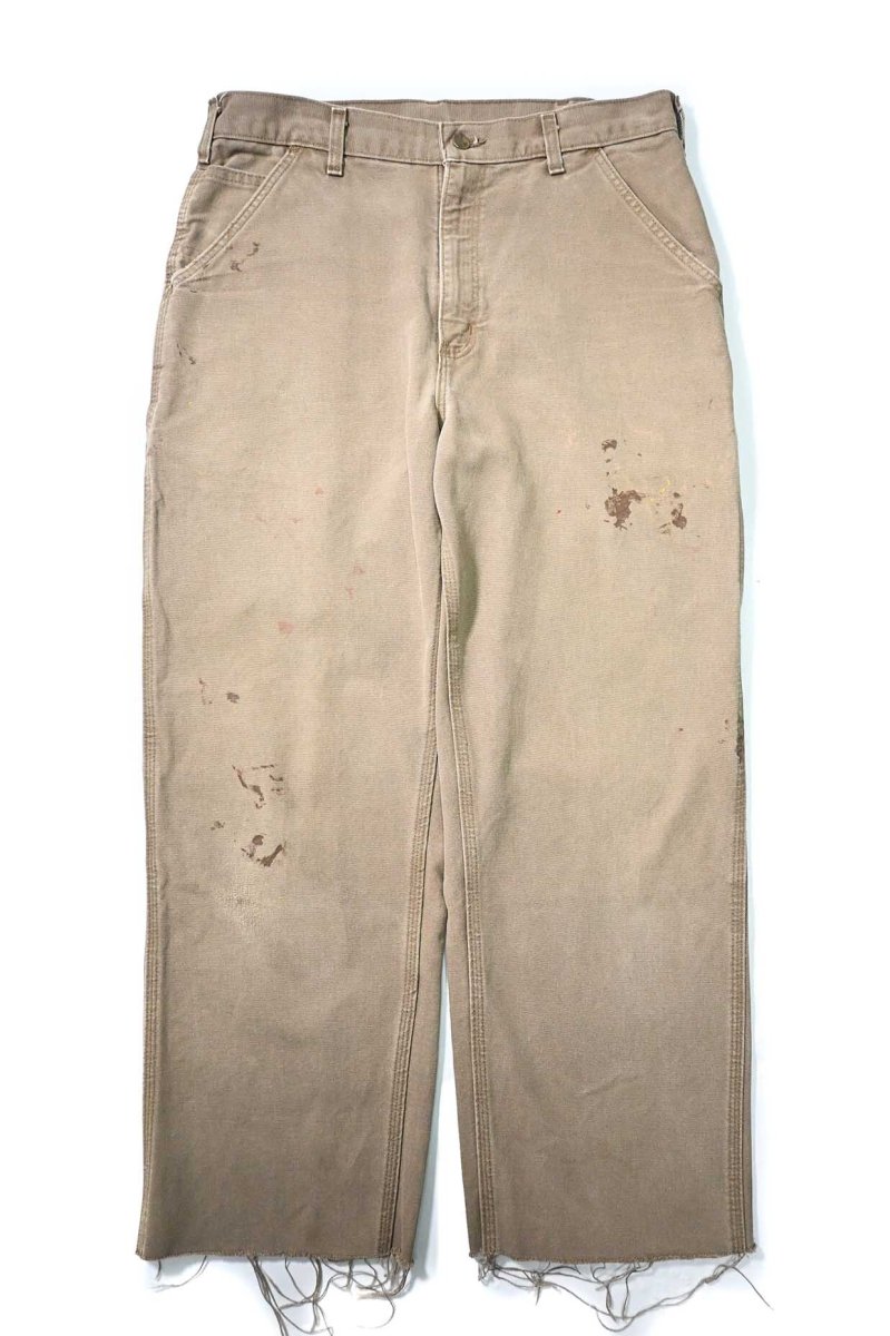 画像1: 12' Used Carhartt Duck Carpenter Pants Canyon Brown カーハート (1)