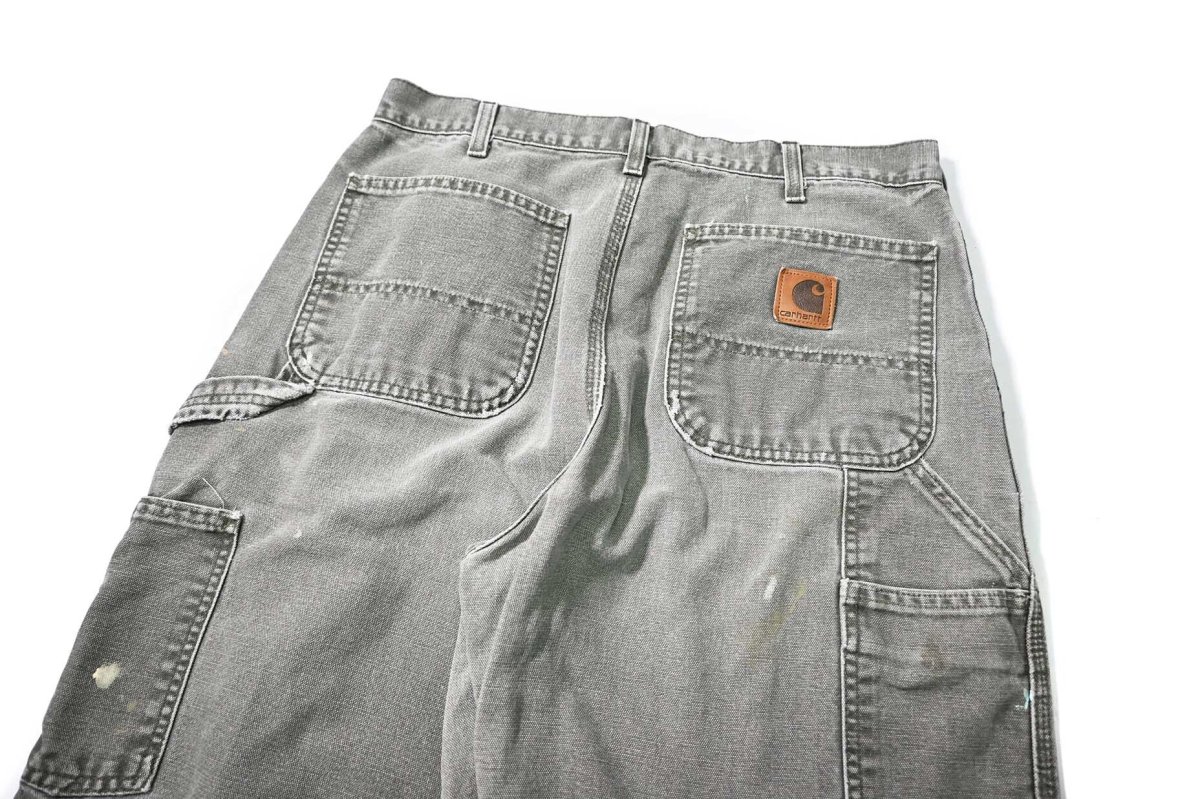 画像4: 03' Used Carhartt Duck Carpenter Pants Moss カーハート (4)