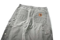 画像4: 03' Used Carhartt Duck Carpenter Pants Moss カーハート (4)