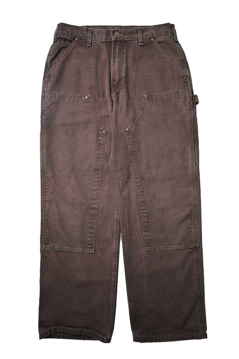 画像1: 23' Used Carhartt Duck Double Knee Carpenter Pants Dark Brown カーハート (1)