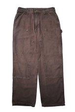 画像1: 23' Used Carhartt Duck Double Knee Carpenter Pants Dark Brown カーハート (1)