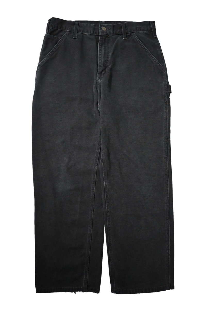画像1: 06' Used Carhartt Duck Carpenter Pants Black カーハート (1)