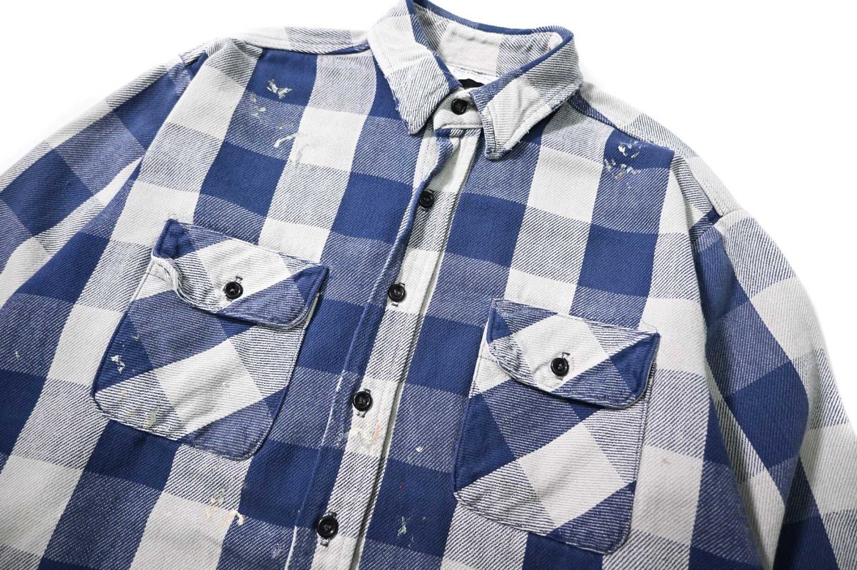画像2: 80-90s Used Five Brother Heavy Flannel Shirt made in USA (2)