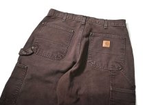 画像5: 23' Used Carhartt Duck Double Knee Carpenter Pants Dark Brown カーハート (5)