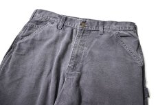 画像2: 11' Used Carhartt Duck Carpenter Pants Petrol Blue カーハート (2)