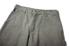画像4: 16' Used Carhartt Duck Carpenter Pants Moss カーハート (4)