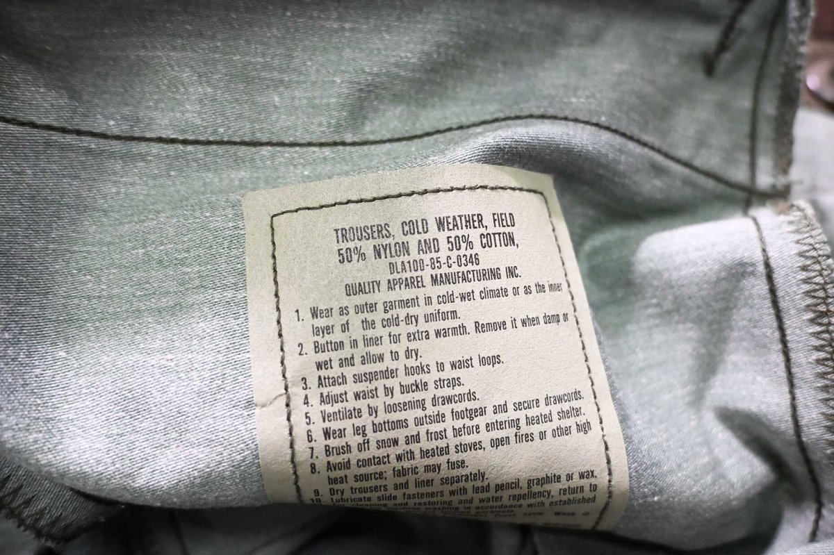 画像7: 85' Deadstock Us Army M-65 Field Pants Woodland Camo (7)