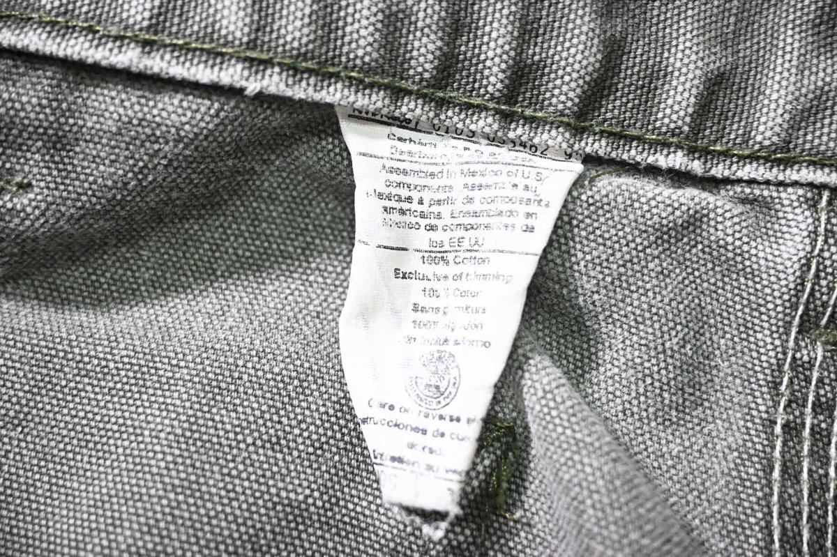 画像6: 03' Used Carhartt Duck Carpenter Pants Moss カーハート (6)
