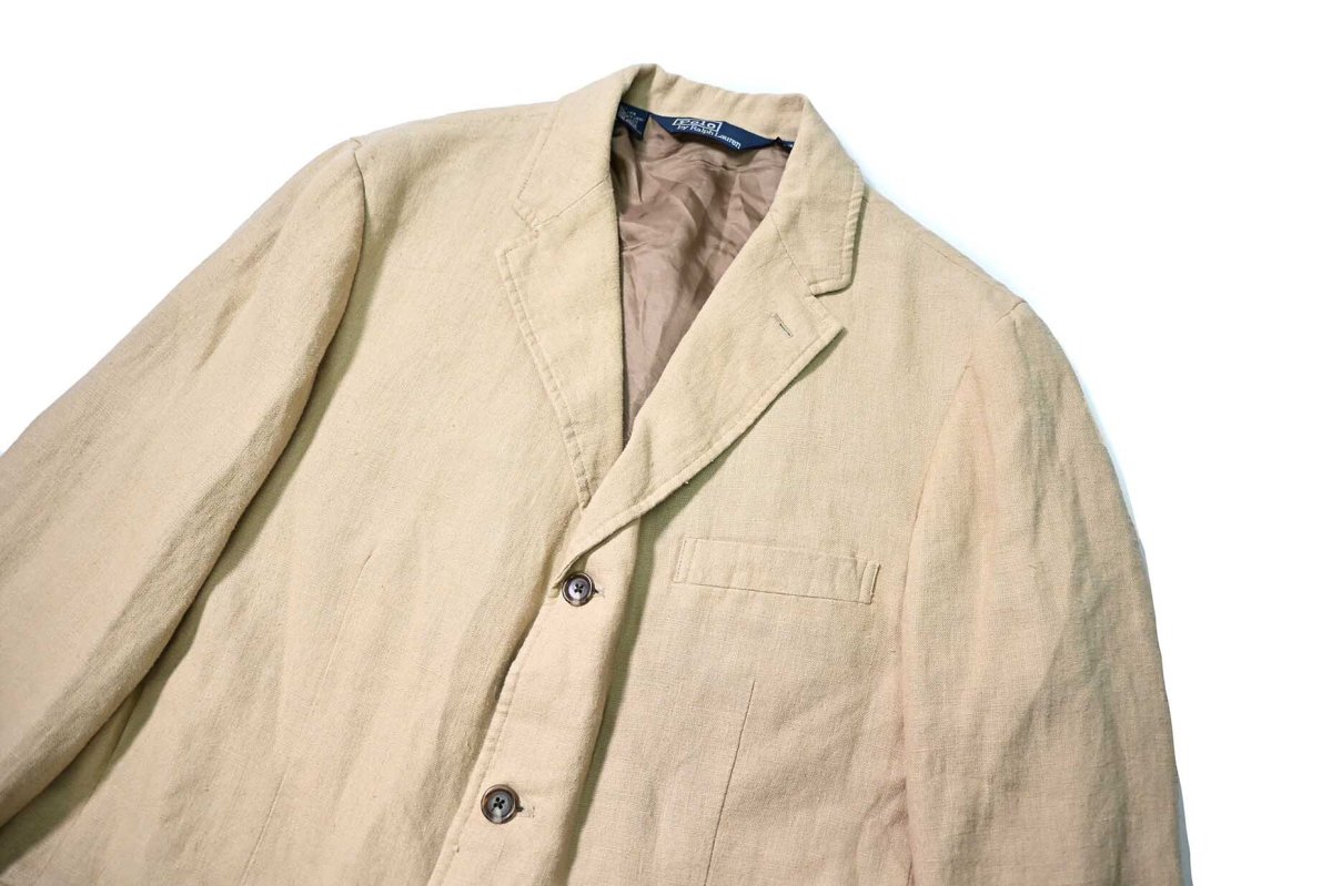画像3: 90-00s Used Polo Ralph Lauren Linen Tailored Jacket (3)