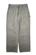画像1: 16' Used Carhartt Duck Carpenter Pants Moss カーハート (1)