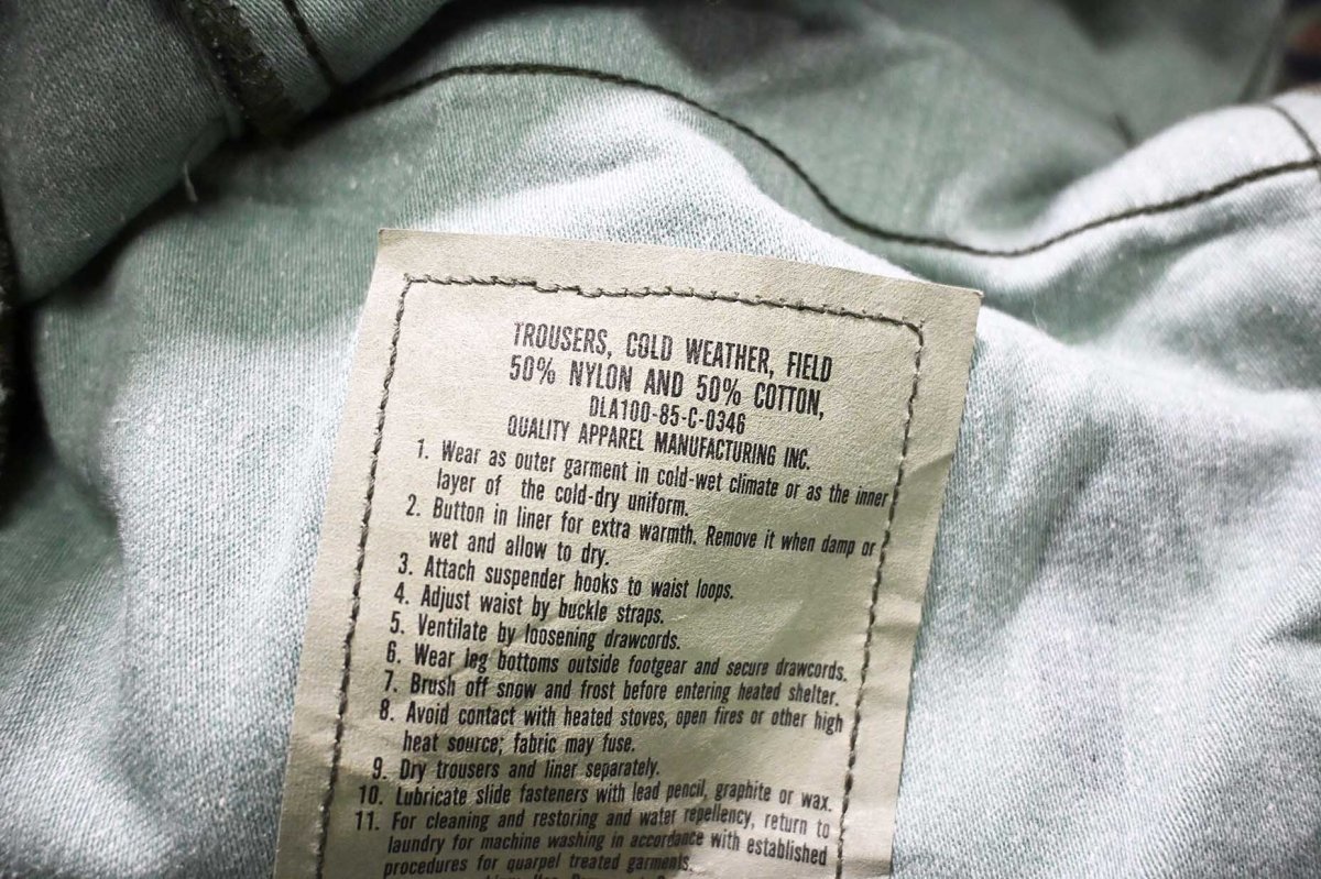 画像7: 85' Deadstock Us Army M-65 Field Pants Woodland Camo (7)