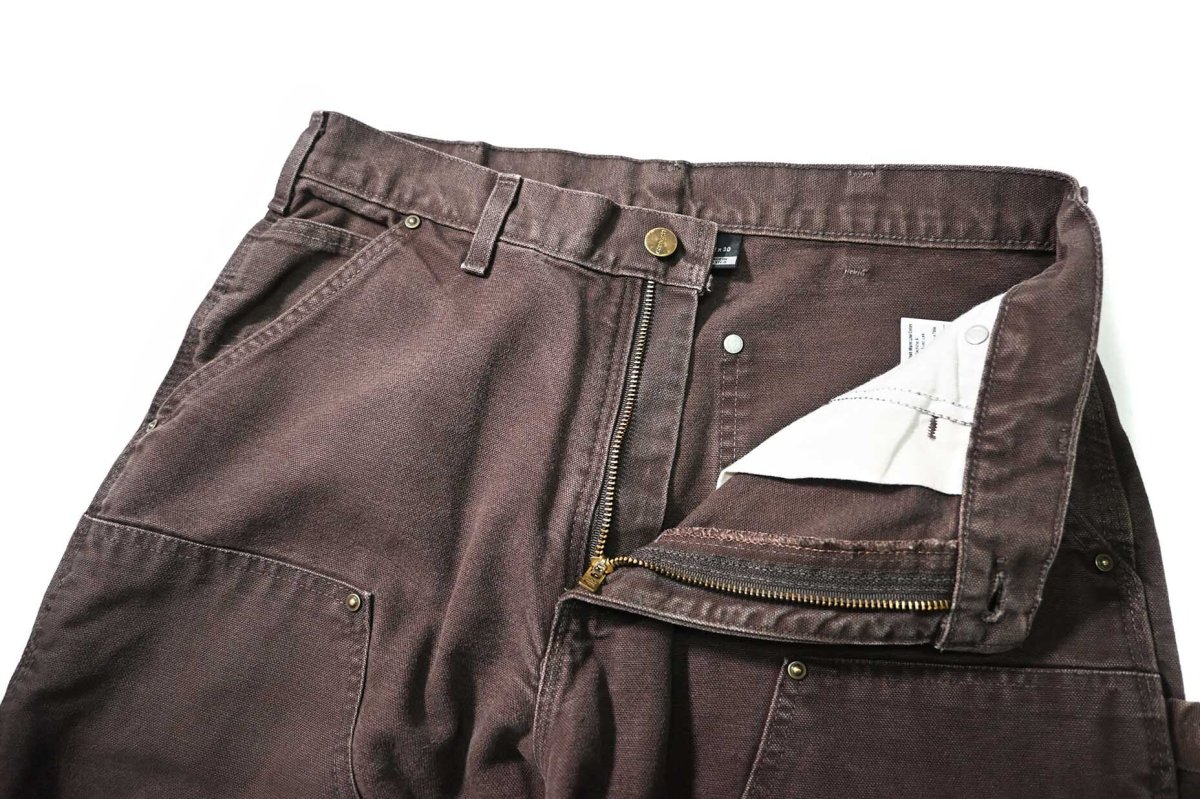 画像6: 23' Used Carhartt Duck Double Knee Carpenter Pants Dark Brown カーハート (6)