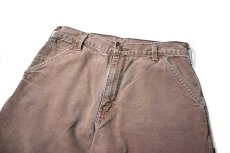 画像2: 00s Used Carhartt Duck Carpenter Pants Chestnut カーハート (2)