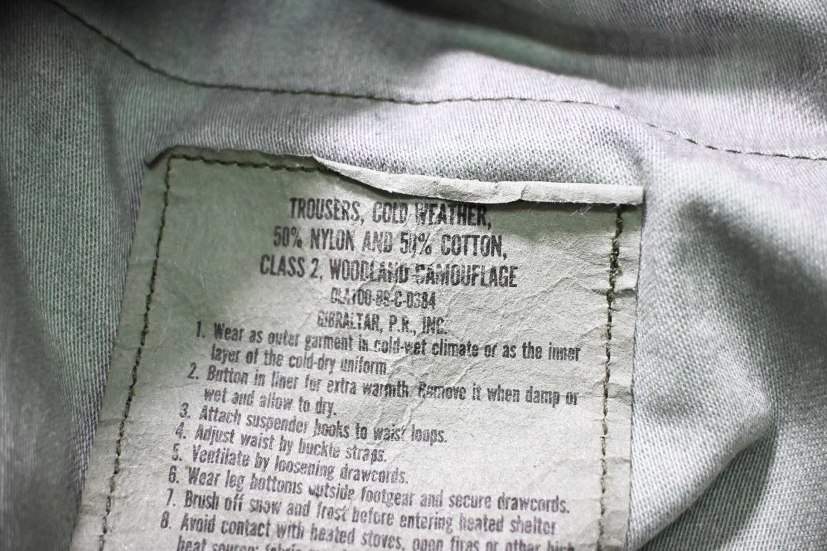 画像7: 89' Used Us Army M-65 Field Pants Woodland Camo (7)