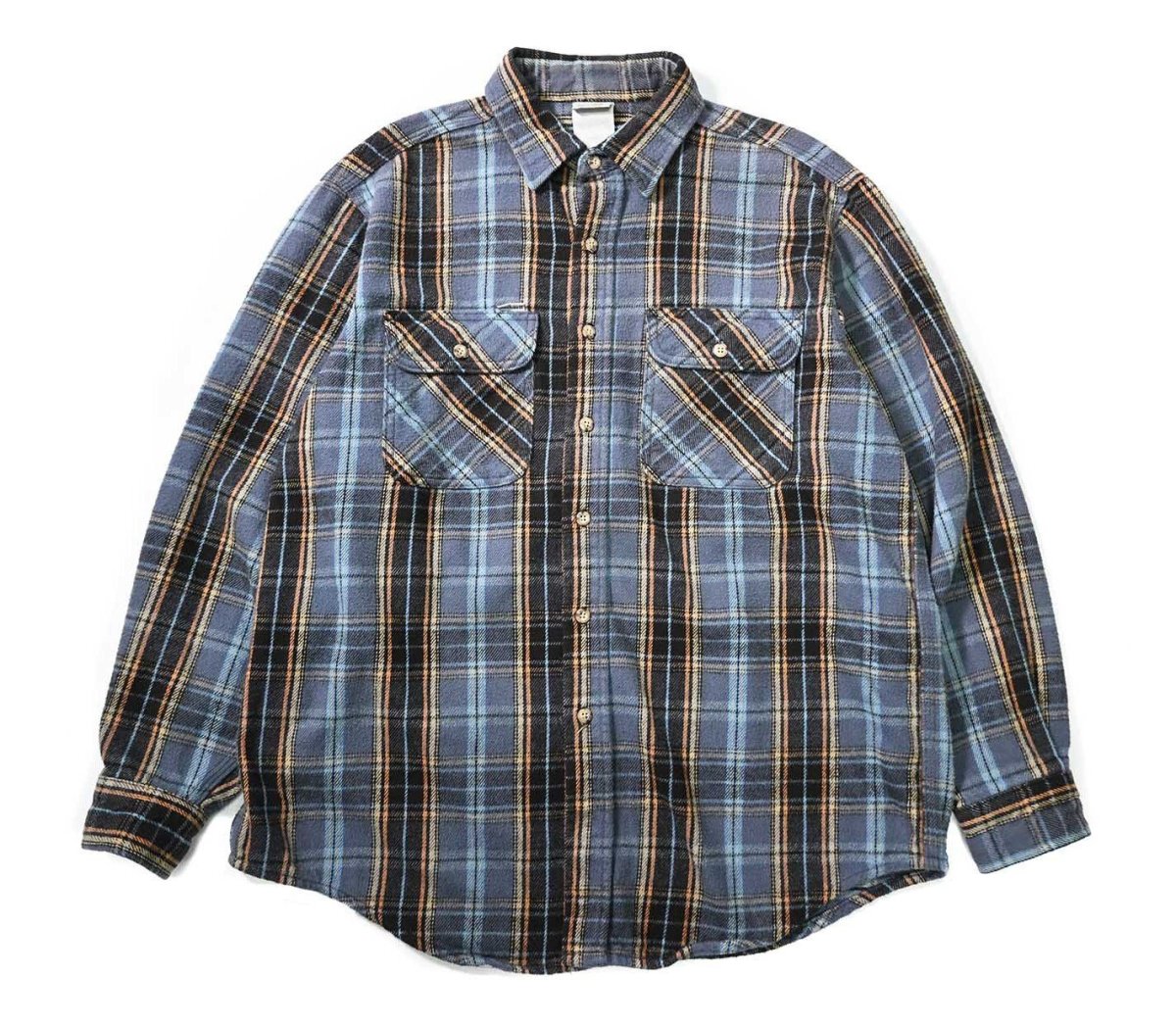 画像1: 90s Used Carhartt Heavy Flannel Shirt (1)